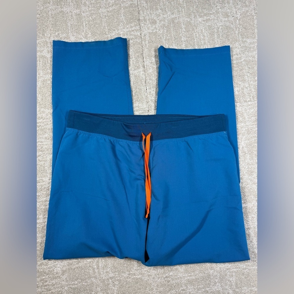 Figs Technical Collection Womens Straight leg Pull On Waist Tie Scrub Pant Sz L
